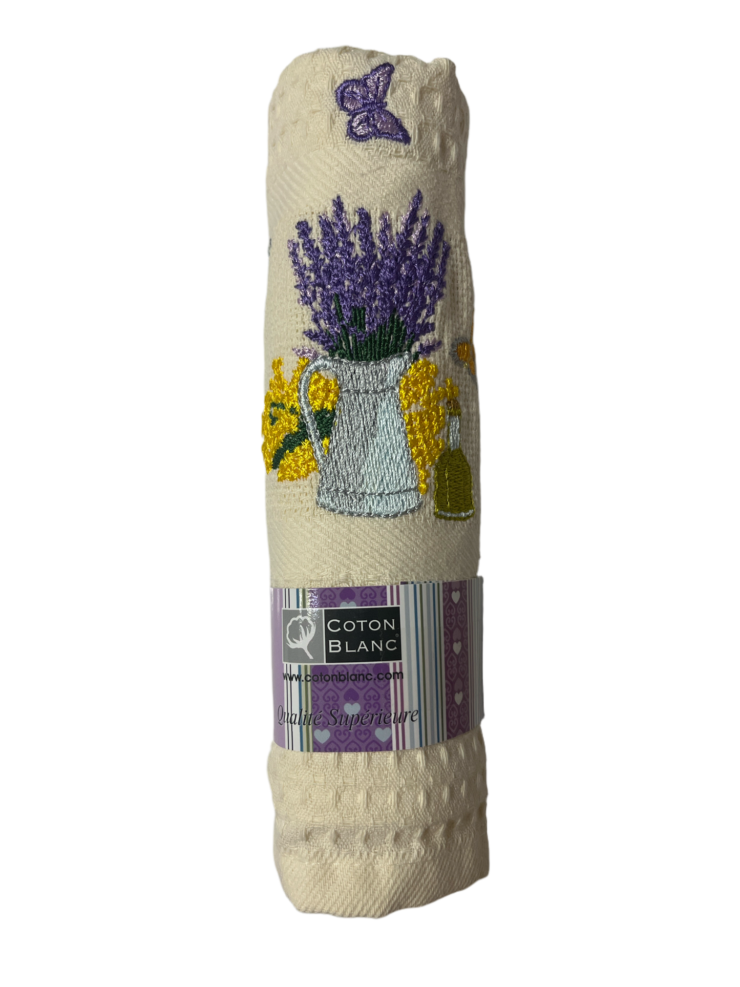 Dishtowel Butterfly Ecru