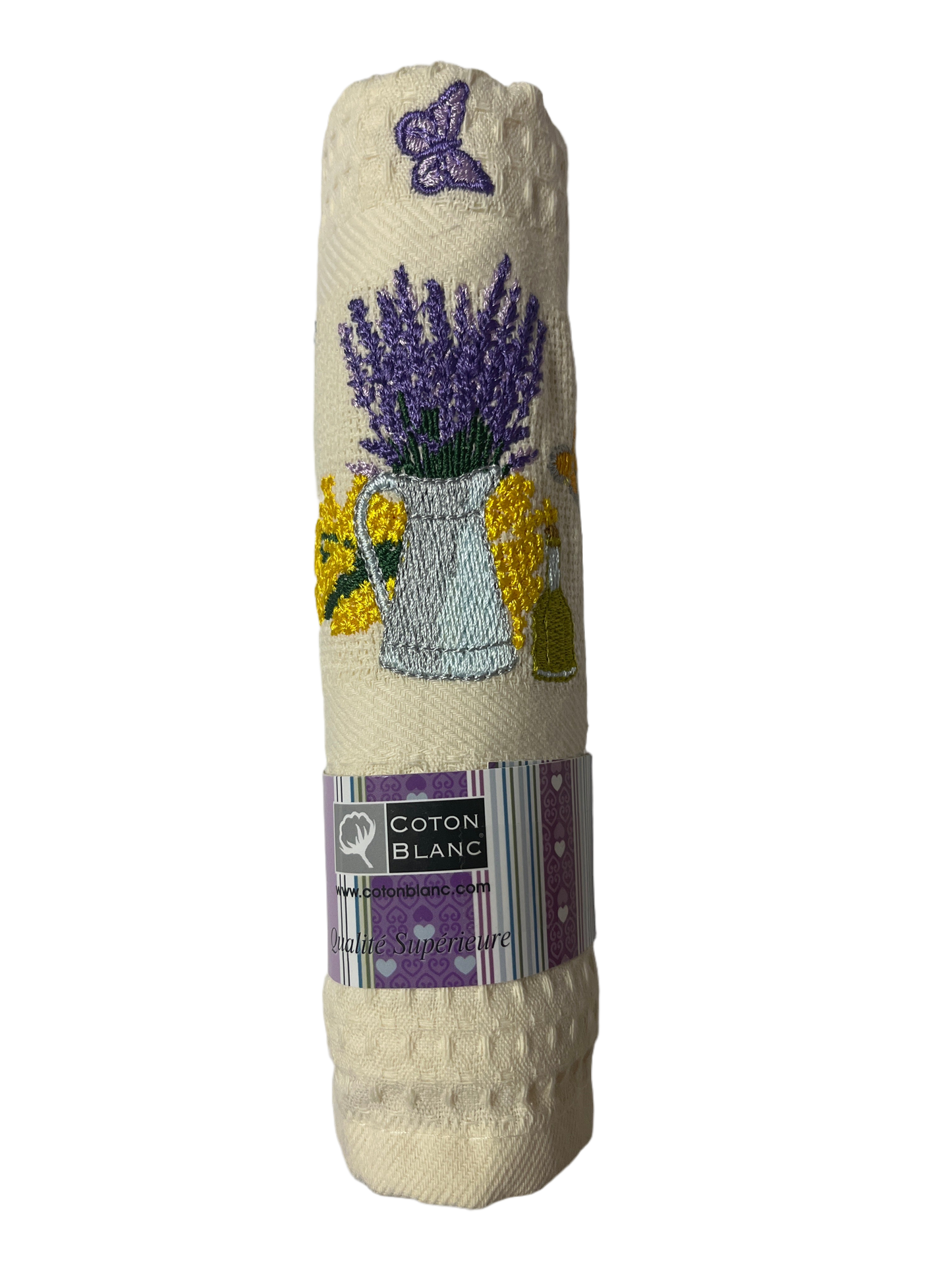 Dishtowel Butterfly Ecru