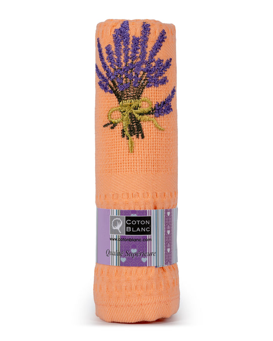 Salmon Lavender Bouquet dishtowel