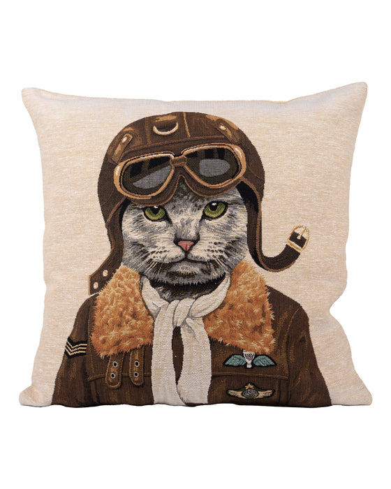 Cat Pilote pillow