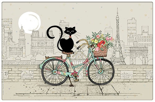 Bicycle  Eiffel Tower Cat Placemat