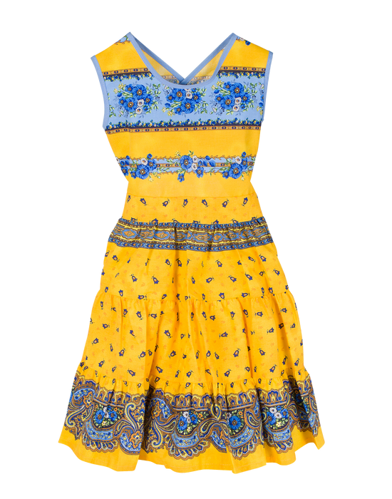 Tradition Anais Blue & Yellow Dress