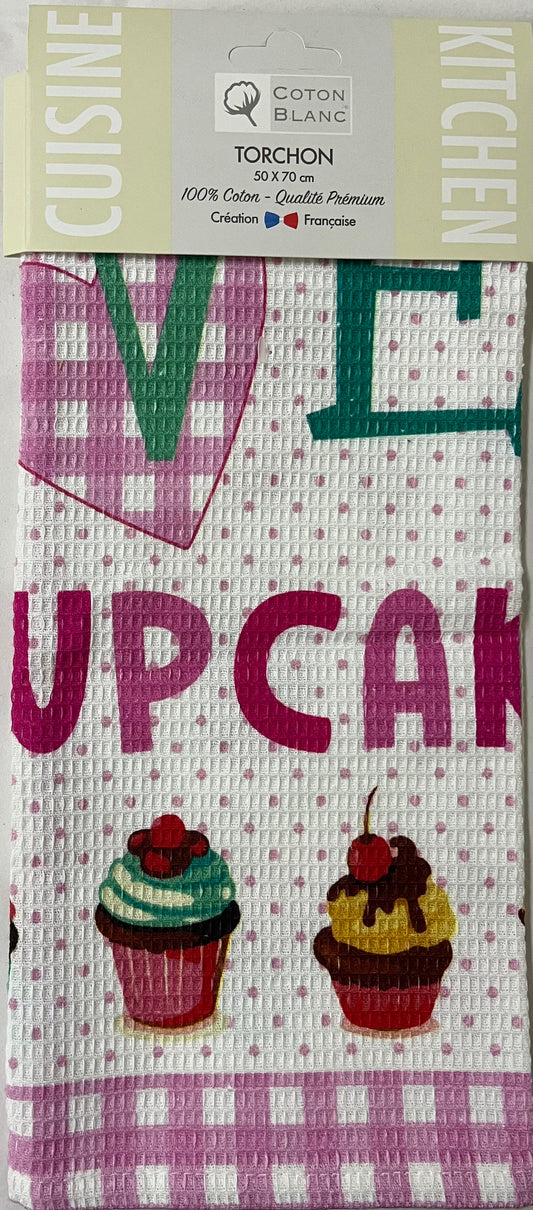 Cupcake dishtowel