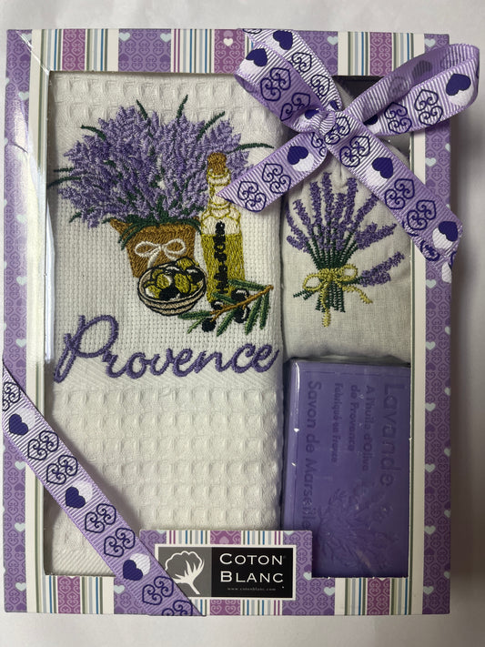 Provence Lavender Pot gift set White