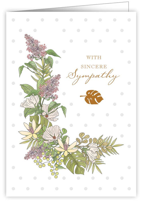 With Sincere Sympathy Gold