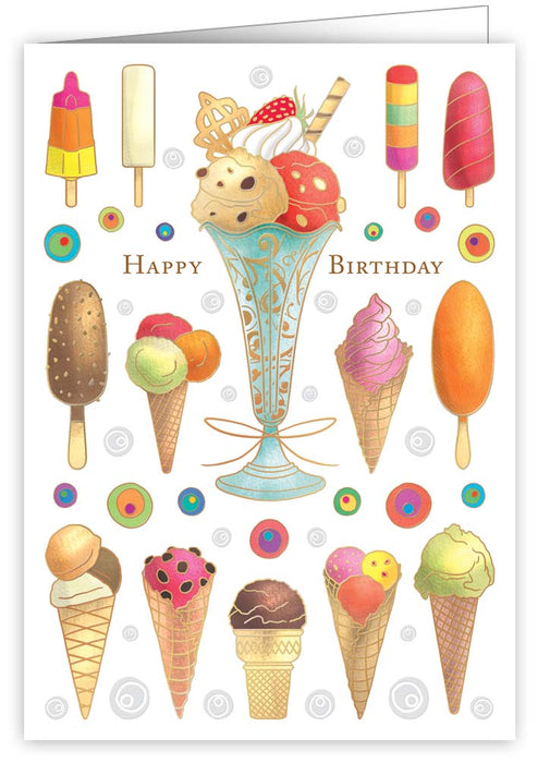 Ice Cream Cone Birthday Card