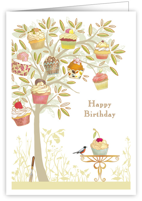 Cupcake Tree Birthday Card
