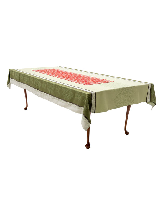 118" Olive Green jacquard