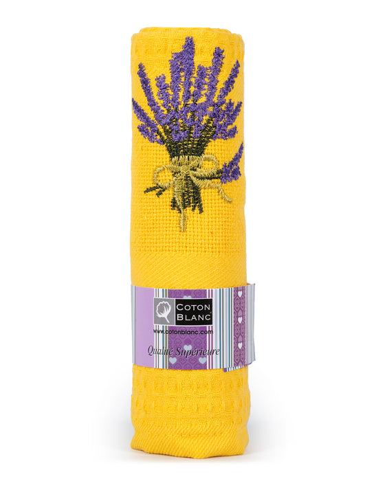 Yellow Lavender Bouquet dishtowel
