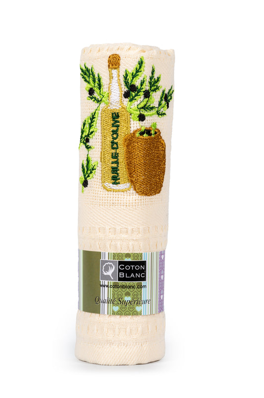 Huile D'Olive Ecru Dishtowel