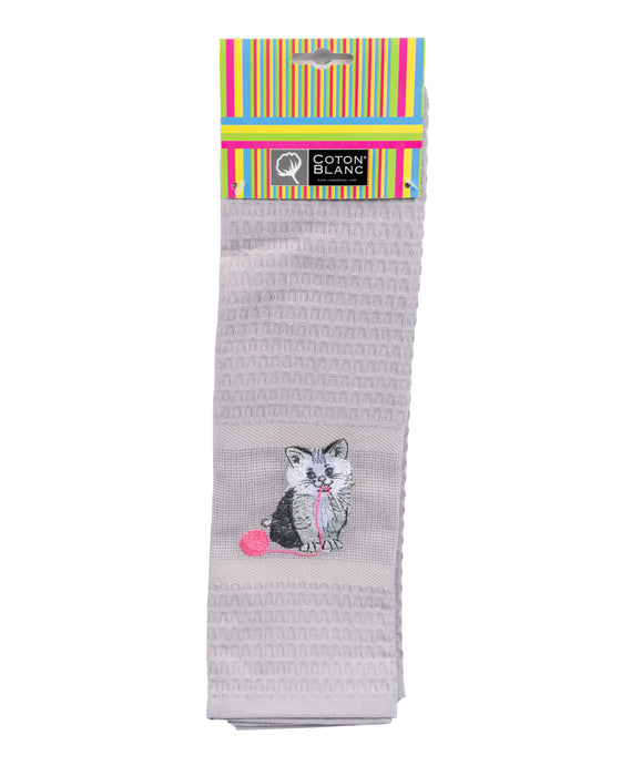 Taupe Cat & Yarn