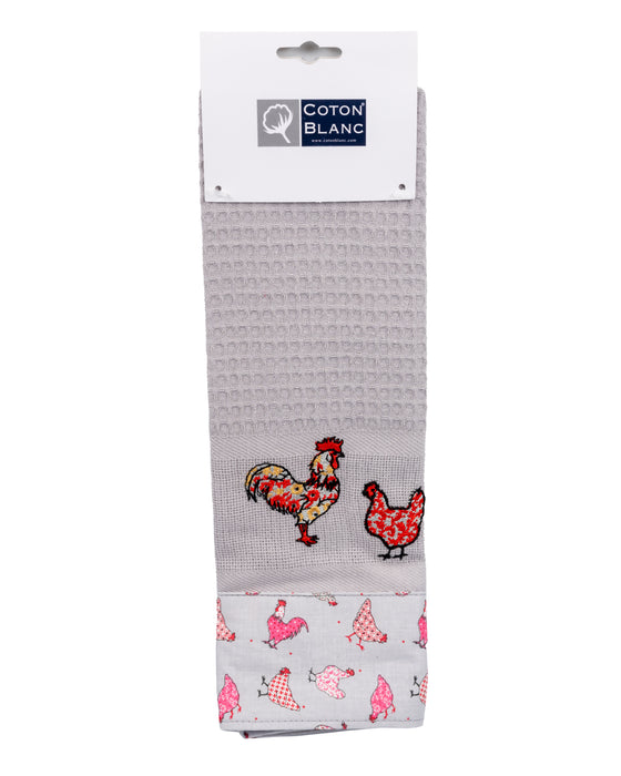 Gray Rooster dishtowel