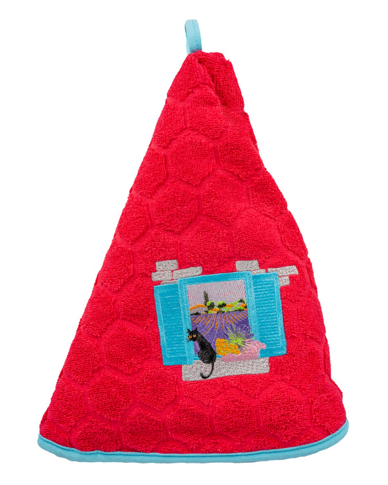 Provence Cat Red Terry Cloth