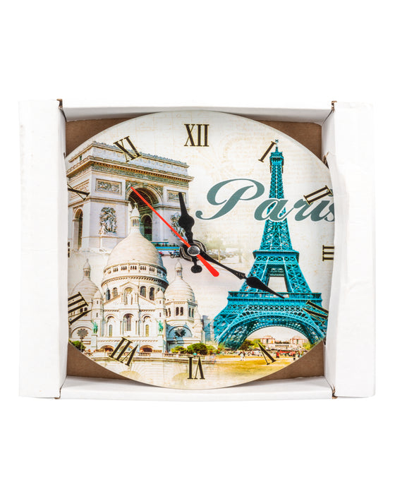 Blue Eiffel Tower Clock