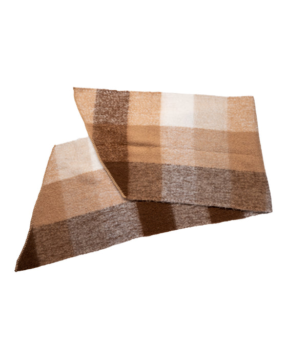 Beige Plaid Scarf