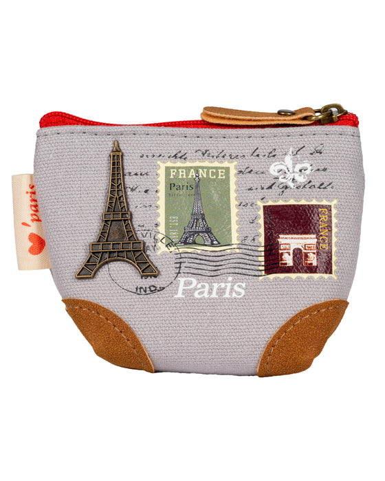 Light Gray Paris Coin Purse