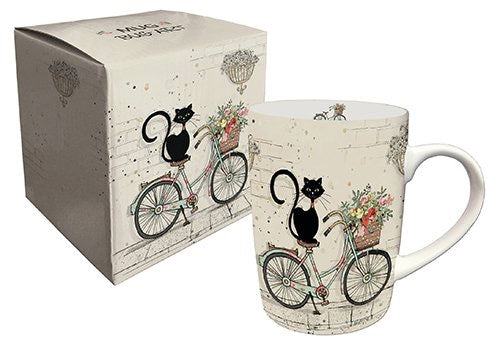 Bicycle  roses Cat Mug