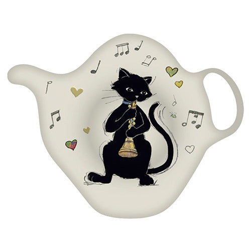 Trumpet Cat Tea Bag Holder