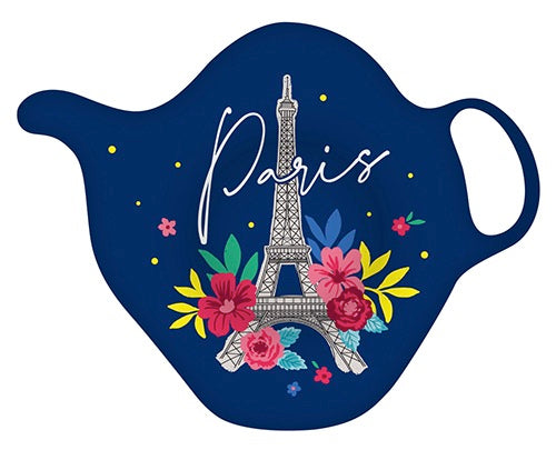 Paris Tea Bag Holder Blue
