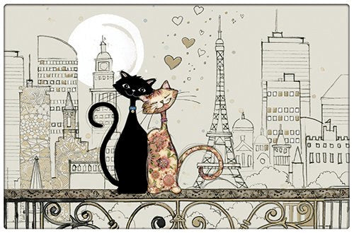 2 Cats Eiffel Tower Placemat